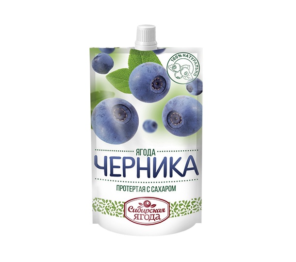 Черника протертая с сахаром