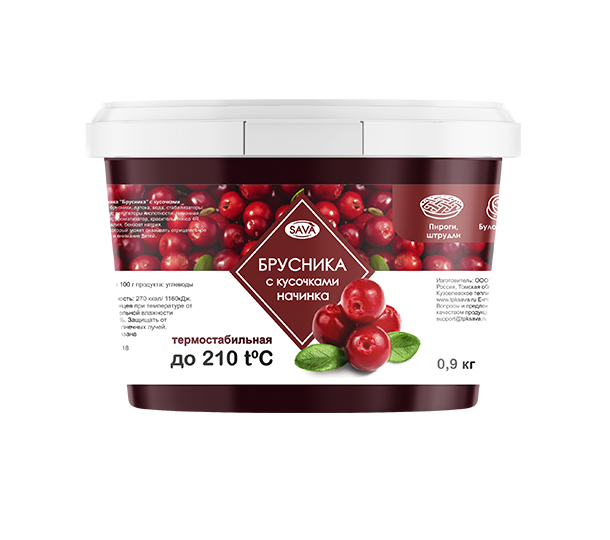 Брусника с кусочками