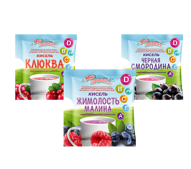 Кисели «Мир здоровья» с витаминами 