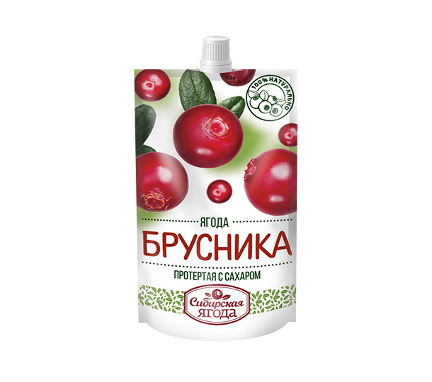 Брусника протертая с сахаром