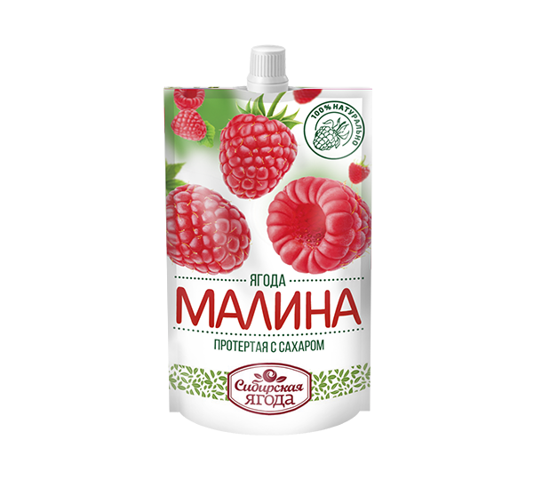 Малина протертая с сахаром