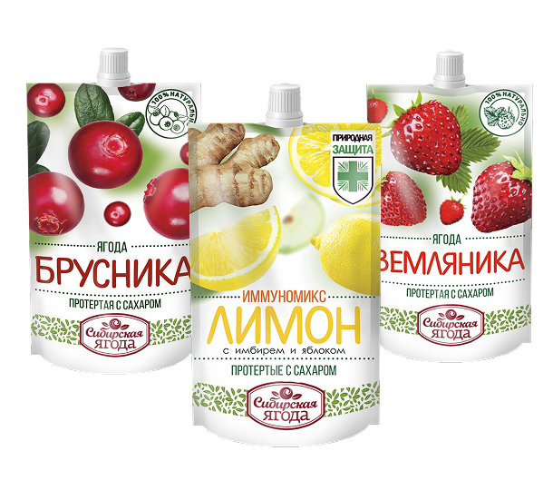 Ягода протёртая. С сахаром