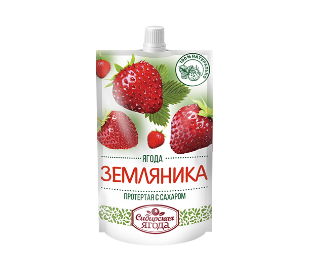 Земляника протертая с сахаром