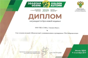 Диплом «Золотая осень - 2019»